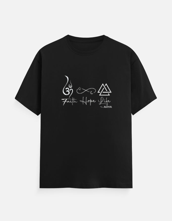 Arya Ekaant: Faith, Hope & Life Unisex Classic Crew T-Shirt- ek0013- Amazon - Arya