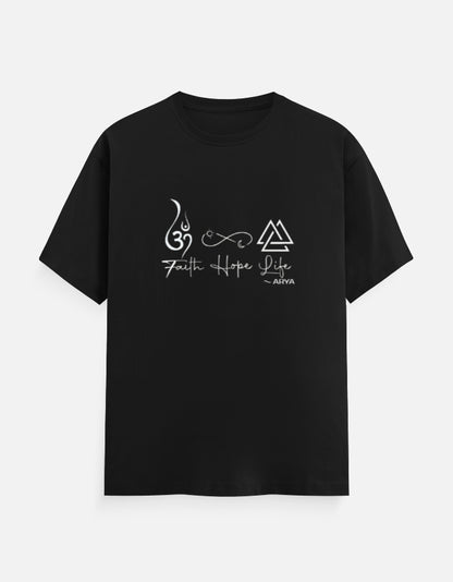 Arya Ekaant: Faith, Hope & Life Unisex Classic Crew T-Shirt- ek0013- Amazon - Arya