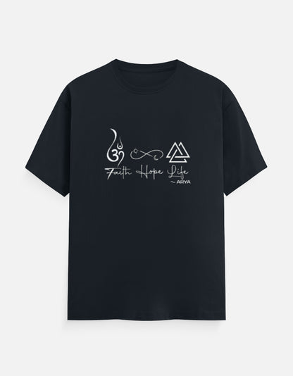 Arya Ekaant: Faith, Hope & Life Unisex Classic Crew T-Shirt- ek0013- Amazon - Arya